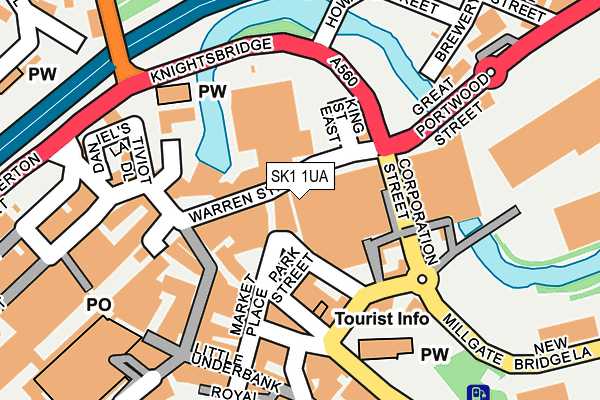 SK1 1UA map - OS OpenMap – Local (Ordnance Survey)