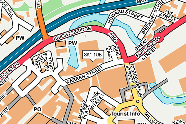 SK1 1UB map - OS OpenMap – Local (Ordnance Survey)