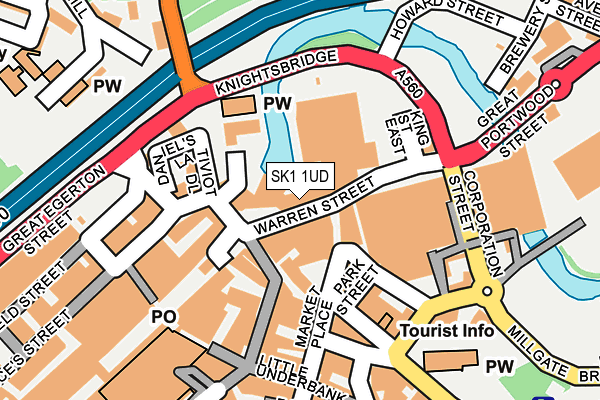 SK1 1UD map - OS OpenMap – Local (Ordnance Survey)