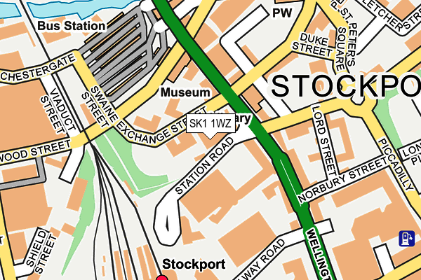 SK1 1WZ map - OS OpenMap – Local (Ordnance Survey)