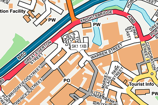SK1 1XB map - OS OpenMap – Local (Ordnance Survey)