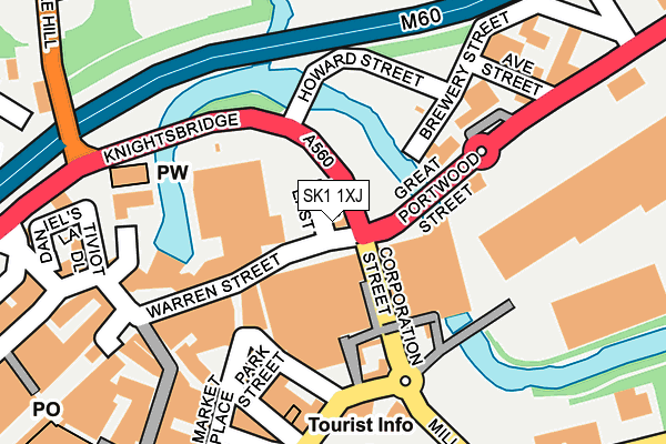 SK1 1XJ map - OS OpenMap – Local (Ordnance Survey)