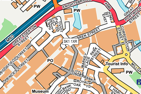 SK1 1XR map - OS OpenMap – Local (Ordnance Survey)