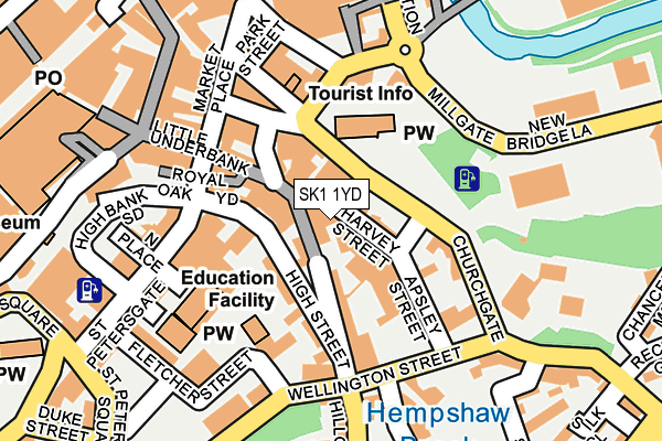 SK1 1YD map - OS OpenMap – Local (Ordnance Survey)