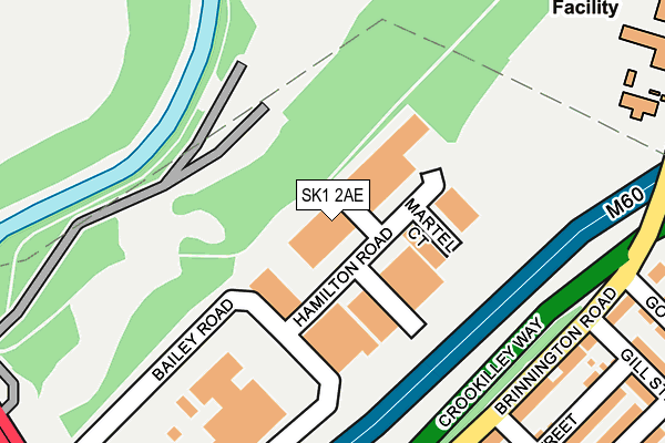 SK1 2AE map - OS OpenMap – Local (Ordnance Survey)