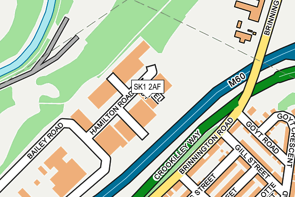 SK1 2AF map - OS OpenMap – Local (Ordnance Survey)