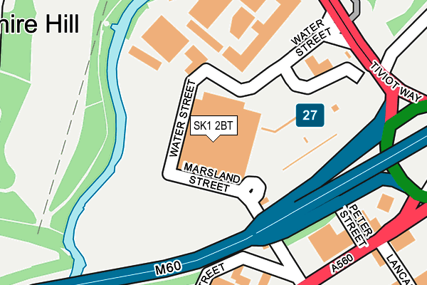 SK1 2BT map - OS OpenMap – Local (Ordnance Survey)