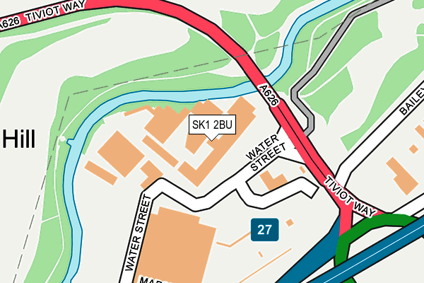 SK1 2BU map - OS OpenMap – Local (Ordnance Survey)
