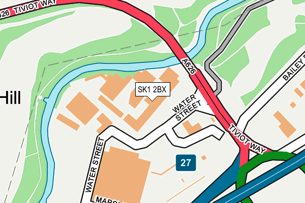 SK1 2BX map - OS OpenMap – Local (Ordnance Survey)