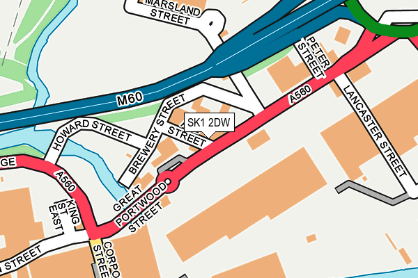 SK1 2DW map - OS OpenMap – Local (Ordnance Survey)