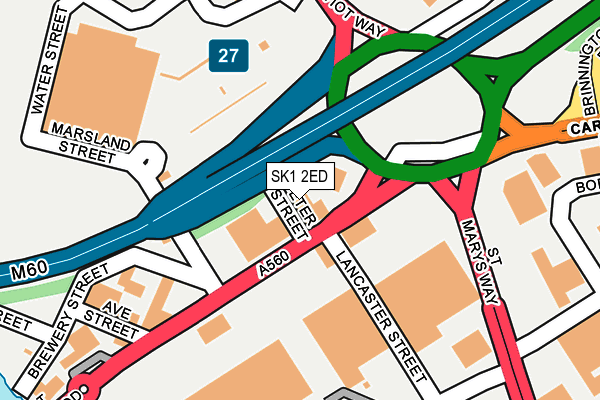 SK1 2ED map - OS OpenMap – Local (Ordnance Survey)