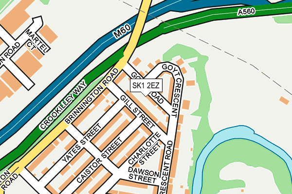 SK1 2EZ map - OS OpenMap – Local (Ordnance Survey)