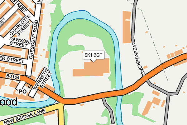 SK1 2GT map - OS OpenMap – Local (Ordnance Survey)