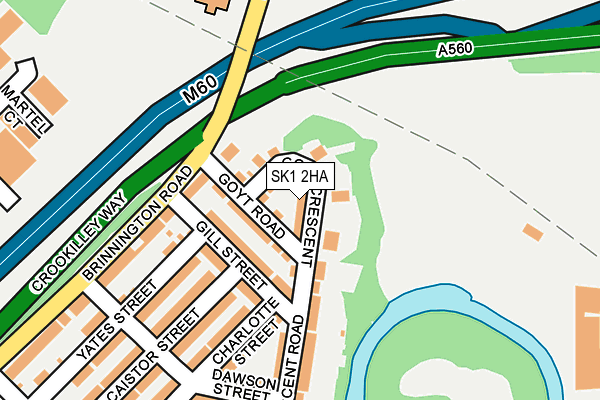 SK1 2HA map - OS OpenMap – Local (Ordnance Survey)
