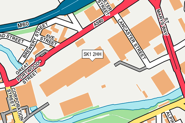 SK1 2HH map - OS OpenMap – Local (Ordnance Survey)