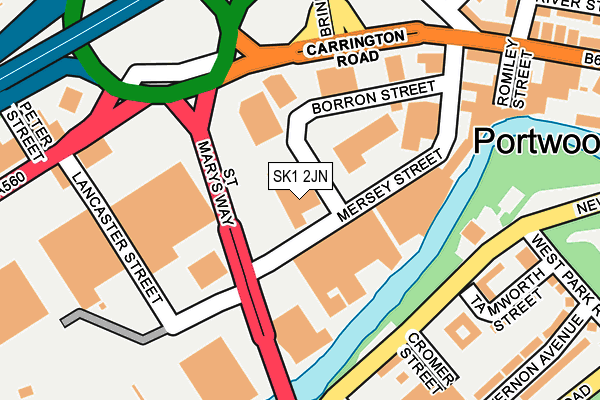SK1 2JN map - OS OpenMap – Local (Ordnance Survey)