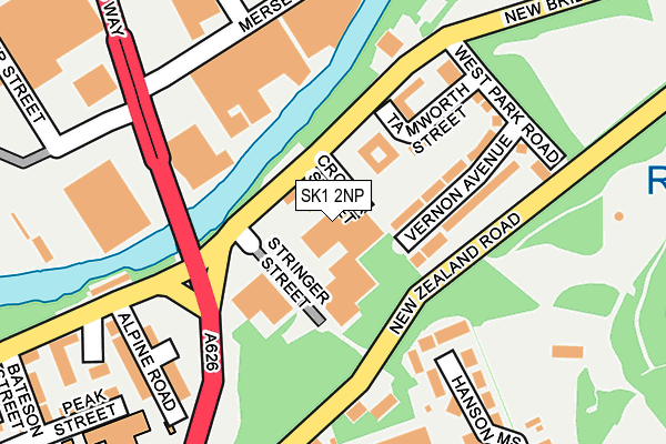 SK1 2NP map - OS OpenMap – Local (Ordnance Survey)