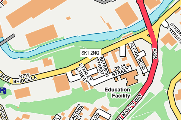 SK1 2NQ map - OS OpenMap – Local (Ordnance Survey)