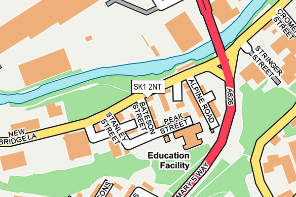 SK1 2NT map - OS OpenMap – Local (Ordnance Survey)