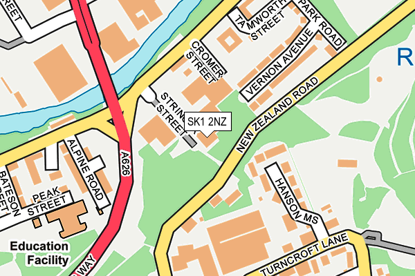 SK1 2NZ map - OS OpenMap – Local (Ordnance Survey)