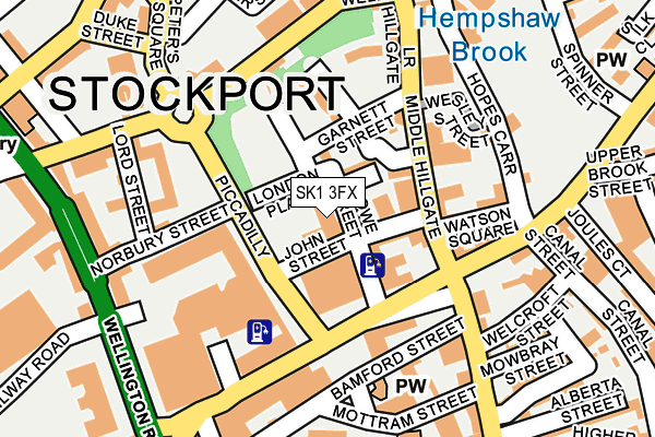 SK1 3FX map - OS OpenMap – Local (Ordnance Survey)