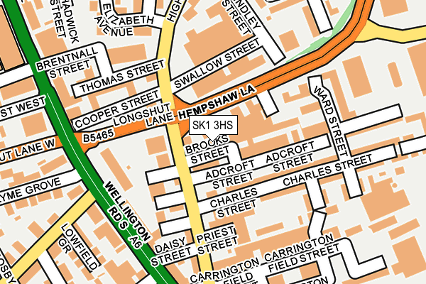 SK1 3HS map - OS OpenMap – Local (Ordnance Survey)