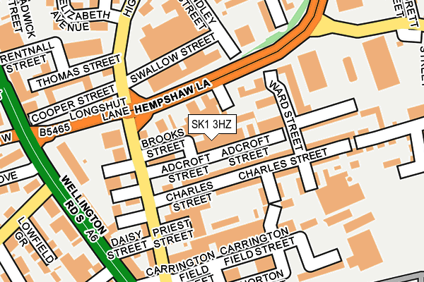 SK1 3HZ map - OS OpenMap – Local (Ordnance Survey)