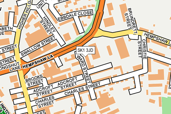 SK1 3JD map - OS OpenMap – Local (Ordnance Survey)