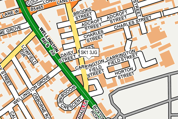 SK1 3JG map - OS OpenMap – Local (Ordnance Survey)