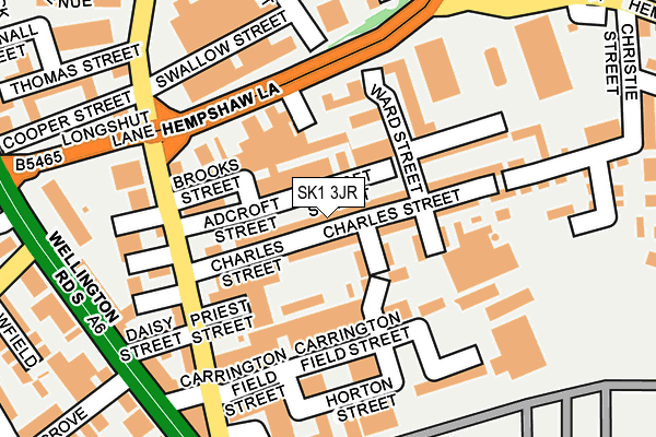 SK1 3JR map - OS OpenMap – Local (Ordnance Survey)