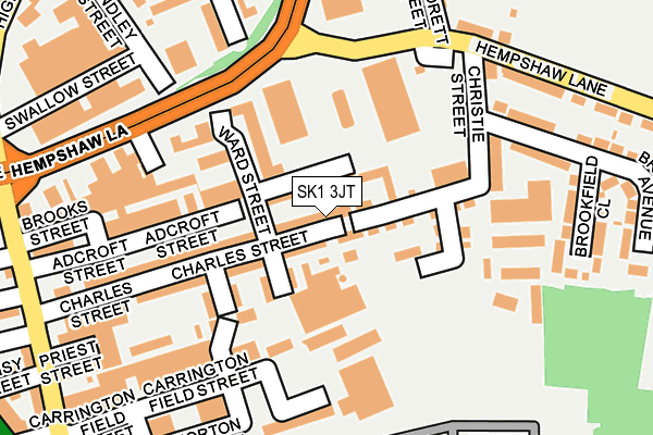 SK1 3JT map - OS OpenMap – Local (Ordnance Survey)