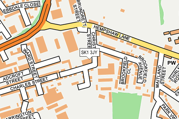 SK1 3JY map - OS OpenMap – Local (Ordnance Survey)