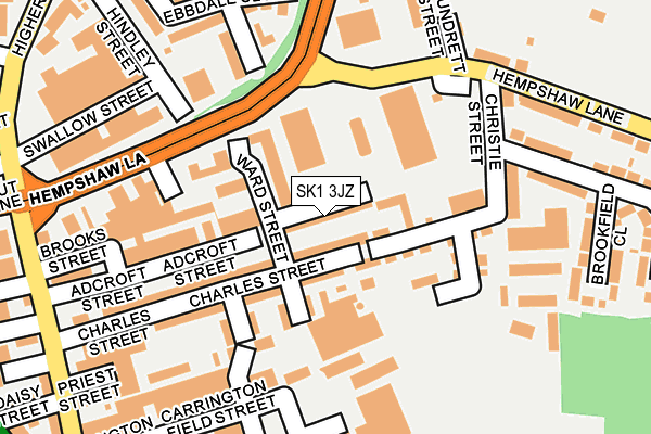 SK1 3JZ map - OS OpenMap – Local (Ordnance Survey)