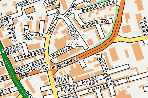 SK1 3LF map - OS OpenMap – Local (Ordnance Survey)