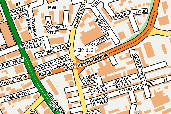 SK1 3LG map - OS OpenMap – Local (Ordnance Survey)
