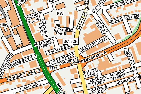 SK1 3QH map - OS OpenMap – Local (Ordnance Survey)