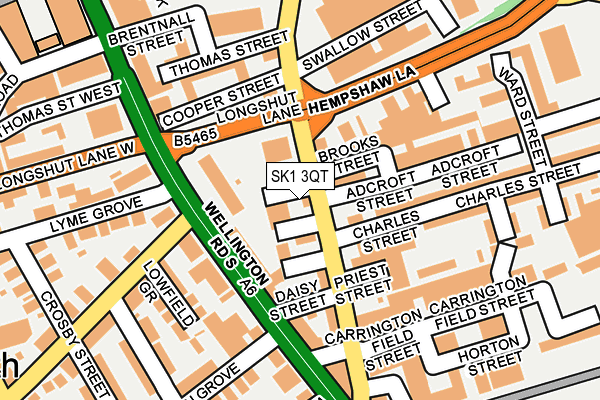 SK1 3QT map - OS OpenMap – Local (Ordnance Survey)