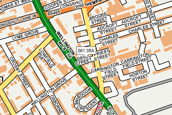 SK1 3RA map - OS OpenMap – Local (Ordnance Survey)