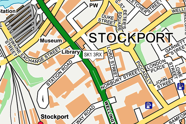 SK1 3RX map - OS OpenMap – Local (Ordnance Survey)