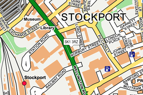 SK1 3RZ map - OS OpenMap – Local (Ordnance Survey)