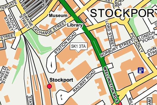 SK1 3TA map - OS OpenMap – Local (Ordnance Survey)