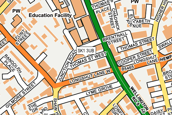 SK1 3UB map - OS OpenMap – Local (Ordnance Survey)