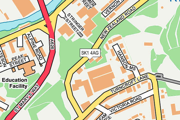 SK1 4AG map - OS OpenMap – Local (Ordnance Survey)