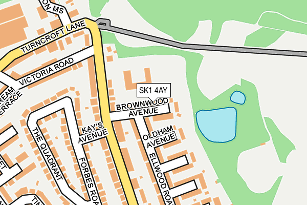 SK1 4AY map - OS OpenMap – Local (Ordnance Survey)