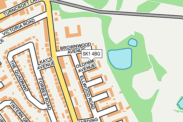 SK1 4BG map - OS OpenMap – Local (Ordnance Survey)