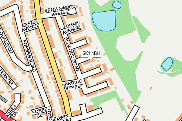 SK1 4BH map - OS OpenMap – Local (Ordnance Survey)