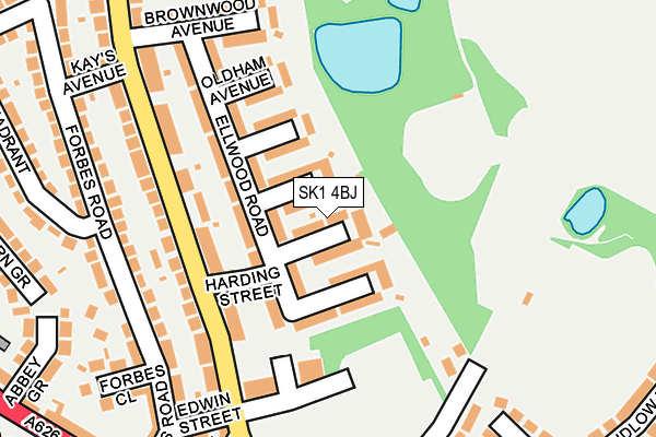 SK1 4BJ map - OS OpenMap – Local (Ordnance Survey)