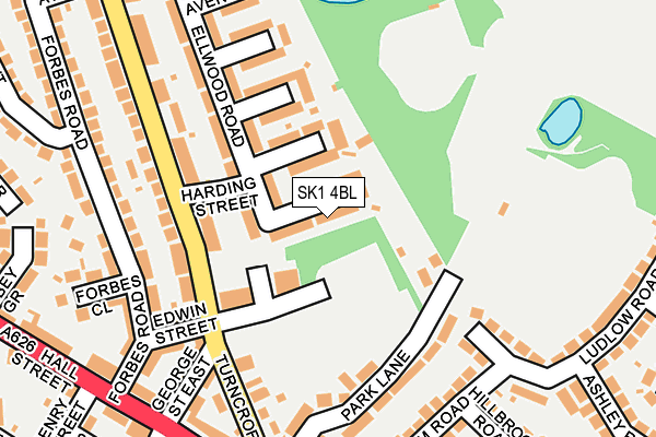 SK1 4BL map - OS OpenMap – Local (Ordnance Survey)