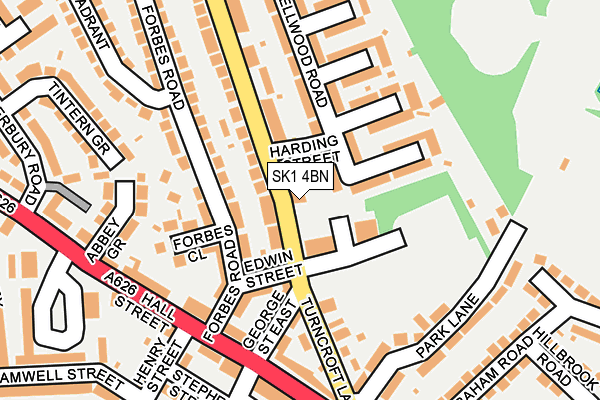 SK1 4BN map - OS OpenMap – Local (Ordnance Survey)