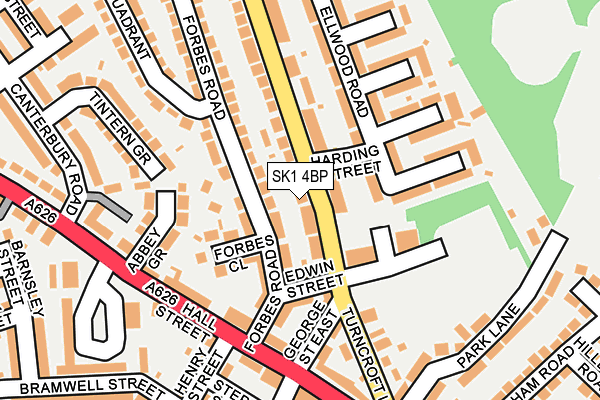 SK1 4BP map - OS OpenMap – Local (Ordnance Survey)